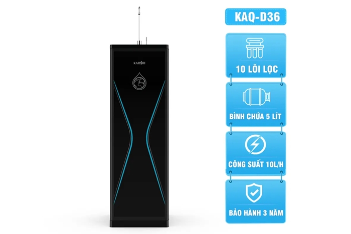 Máy lọc nước RO Karofi KAQ-D36 10 lõi